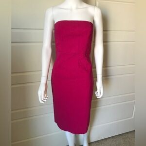 Express sz 9/10 raspberry strapless dress
